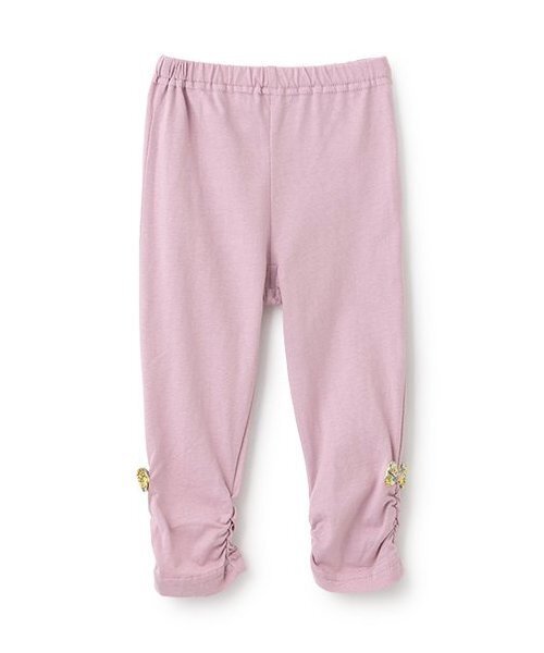 Love&Peace&Money(ラブアンドピースアンドマネー)の「【人気商品再入荷】【直営店で取り扱い無し】9分丈リボンレギンス(レギンス/スパッツ・キッズ・ブラック/グレー/ラベンダー・80cm/90cm/110cm/100cm/120cm/130cm)」の3枚目の写真