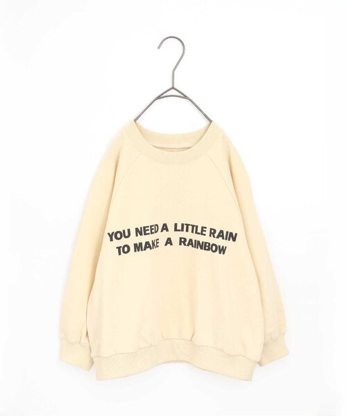 p.premier（ピードットプルミエ）の「イロチ買いしたいオーバーサイズロゴトレーナー（スウェット・キッズ・チャコール/ブラウン/ピンク/ブルー/オフホワイト・80/90/100/110/120/130/140）」の2枚目の写真