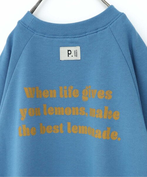 p.premier（ピードットプルミエ）の「イロチ買いしたいオーバーサイズロゴトレーナー（スウェット・キッズ・チャコール/ブラウン/ピンク/ブルー/オフホワイト・80/90/100/110/120/130/140）」の18枚目の写真