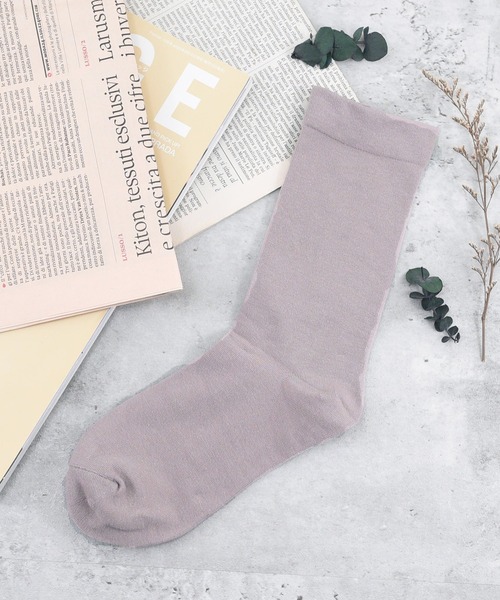 styiro（スタイロ）の「【ZOZO限定35色展開】春夏秋冬選べるカラーソックス（ソックス/靴下・レディース・ホワイト系3/ブラウン系3/グリーン系1/グリーン系3/ブルー系2/ブルー系4/パープル系2/イエロー系2/ホワイト系1/ホワイト系2/ブラック/ブラウン系1/ブラウン系2/パープル系3/パープル系4/パープル系5/モカ/ベージュ/グリーン系4/グリーン系5/ブルー系1/イエロー系1/ピンク系1/ピンク系2/ピンク系3/ピンク系4/オレンジ/ダークブラウン/グリーン系2/ブルー系3/ブルー系5/パープル系1/イエロー系3/ピンク系5/イエロー系4・FREE）」の7枚目の写真