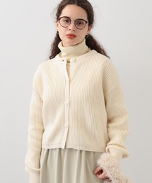 saloon | SALOON(サルーン)/畦編みニットカーディガン【手洗い可】(カーディガン/ボレロ)
