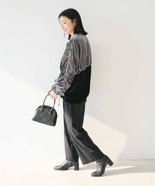 CRAFT STANDARD BOUTIQUE(クラフトスタンダードブティック)の「ベロアパイピングデザインジャケット(その他アウター・レディース・ブラック/グレー・FREE)」の17枚目の写真