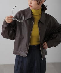 FREE'S MART | ◆合皮ジップアップブルゾン(ライダースジャケット)