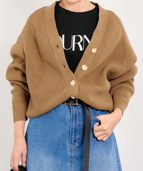 【セール】スポンディッシュニットVネックカーディガン（カーディガン/ボレロ）｜aunt lily（アントリリー） 4,828円