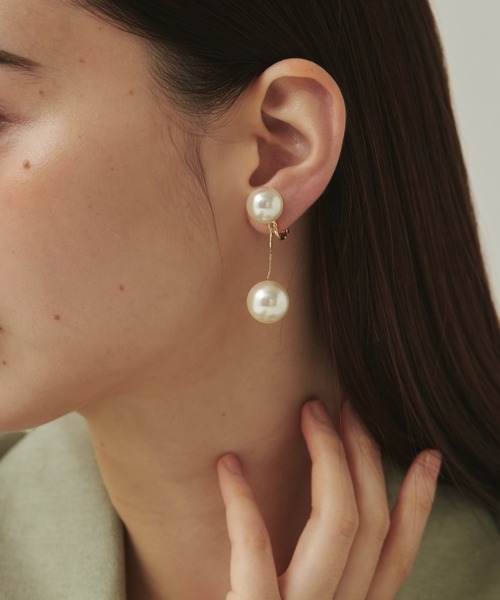 セール】2連パールイヤリング (両耳用)（イヤリング）｜ciite