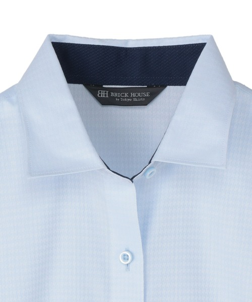 TOKYO SHIRTS（トウキョウシャツ）の「形態安定ノーアイロン ワイド 長袖ビジネスワイシャツ（ビジネスシャツ・レディース・ブルー・XL/LL/S/M/L）」の3枚目の写真