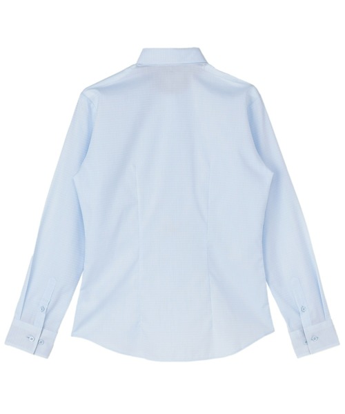 TOKYO SHIRTS（トウキョウシャツ）の「形態安定ノーアイロン ワイド 長袖ビジネスワイシャツ（ビジネスシャツ・レディース・ブルー・XL/LL/S/M/L）」の4枚目の写真