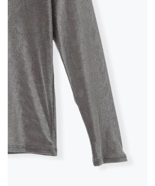 Te chichi TERRASSE（テチチテラス）の「フロッキーチュールクルーネックトップス（Tシャツ/カットソー・レディース・グレー/オフホワイト/ブラウン・F）」の19枚目の写真