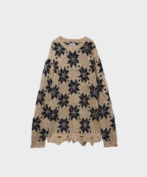 BED J.W. FORD | 【BED J.W. FOR/ベッドフォード】Snow Pattern Crew Neck Knit(ニット/セーター)
