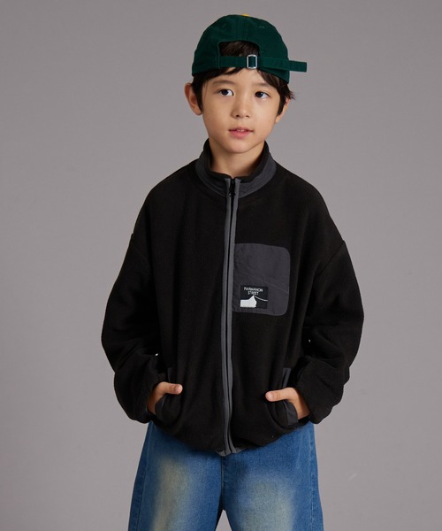 PAIRMANON STREET(ペアマノンストリート)の「【PAIRMANON STREET】アソート マイクロフリース 総柄 クレイジー 配色 ジャケット(その他アウター・キッズ・ライトグリーン/ベージュ系その他/グリーン系その他/カーキ/ブラック/グレイッシュベージュ/ブラック系その他・90/120/150/100/140/110/130/160)」の1枚目の写真