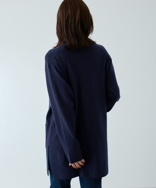 Jayro(ジャイロ)の「もちもち総針ロングトッパー(カーディガン/ボレロ・レディース・ブラック/レッド/ネイビー/マスタード・M)」の12枚目の写真