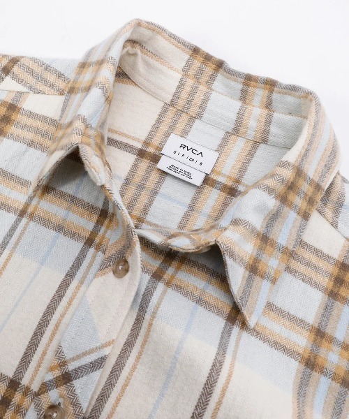 ブラウス シャツ RVCA レディース BREEZE FLANNEL 長袖シャツ/ルーカ胸ポケットデザインチェック柄長袖シャツ レディース セール】RVCA レディース BREEZE FLANNEL 長袖シャツ/ルーカ胸
