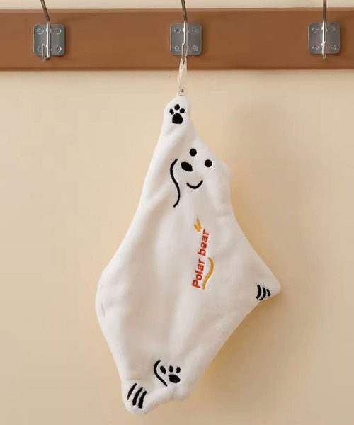Port（ポート）の「【 antique andico / アンティーク アンディコ 】 2カラー ホッキョクグマ ループタオル / インテリア キッチン タオル #（タオル・レディース・グレー/ホワイト・FREE）」の4枚目の写真