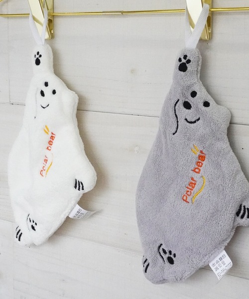 Port（ポート）の「【 antique andico / アンティーク アンディコ 】 2カラー ホッキョクグマ ループタオル / インテリア キッチン タオル #（タオル・レディース・グレー/ホワイト・FREE）」の6枚目の写真