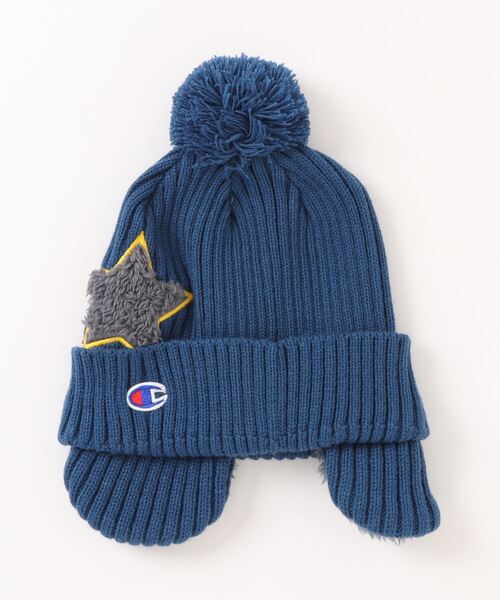 Champion（チャンピオン）の「【Champion】ボンボンニットワッチ（ニットキャップ/ビーニー・キッズ・ブルー/グレー・フリー）」の3枚目の写真