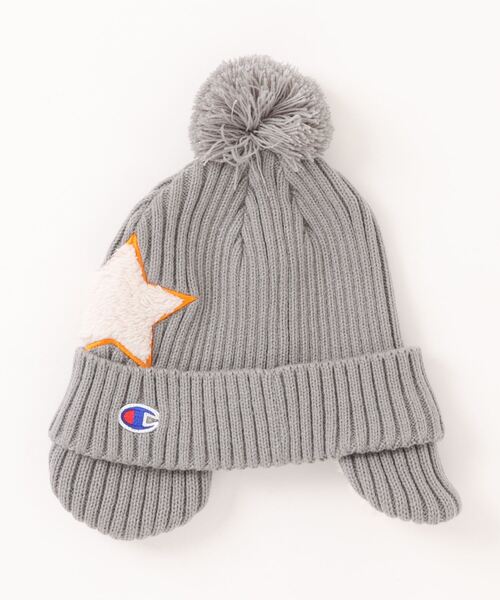 Champion（チャンピオン）の「【Champion】ボンボンニットワッチ（ニットキャップ/ビーニー・キッズ・ブルー/グレー・フリー）」の4枚目の写真