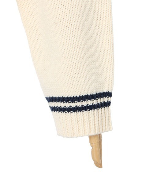 F i.n.t(フィント)の「レイヤード風ハーフジップケーブルニットプルオーバー/fint(ニット/セーター・レディース・グリーン/ベージュ/アイボリー・FREE)」の16枚目の写真