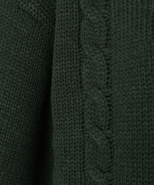F i.n.t(フィント)の「レイヤード風ハーフジップケーブルニットプルオーバー/fint(ニット/セーター・レディース・グリーン/ベージュ/アイボリー・FREE)」の18枚目の写真