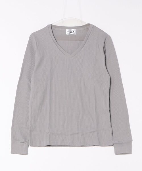 ARCHIVER(アーカイバ)の「【RDS】Vネックワッフルカットソー(Tシャツ/カットソー・レディース・ブラック/カーキ/グレー/ホワイト/ネイビー/ベージュ/ライトピンク・LARGE/X-LARGE/MEDIUM)」の14枚目の写真