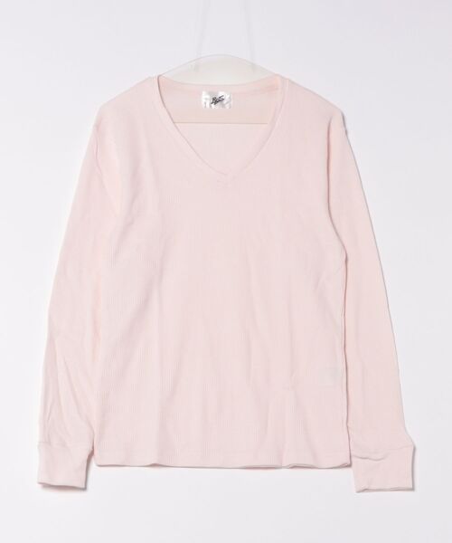 ARCHIVER(アーカイバ)の「【RDS】Vネックワッフルカットソー(Tシャツ/カットソー・レディース・ブラック/カーキ/グレー/ホワイト/ネイビー/ベージュ/ライトピンク・LARGE/X-LARGE/MEDIUM)」の17枚目の写真
