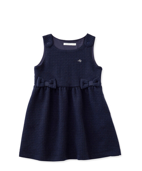 Noeil aime BeBe（ノイユエイムベベ）の「千鳥柄ふくれジャガードリボンジャンパースカート(80~130cm)（ジャンパースカート・キッズ・ネイビー/パープル・120cm/130cm/110cm/100cm/90cm/80ｃｍ）」の11枚目の写真