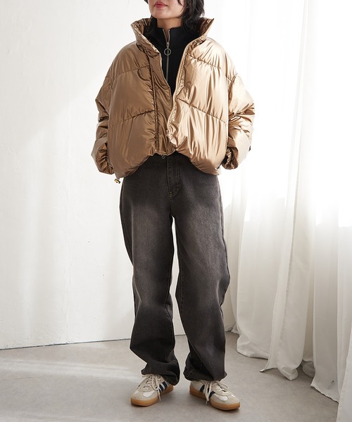 VENCEEXCHANGE（ヴァンスエクスチェンジ）の「メタリック中綿ショートジャケット（ダウンジャケット/コート・レディース・シルバー系/クリーム・FREE）」の19枚目の写真