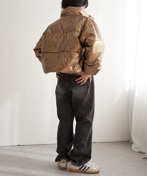 VENCEEXCHANGE（ヴァンスエクスチェンジ）の「メタリック中綿ショートジャケット（ダウンジャケット/コート・レディース・シルバー系/クリーム・FREE）」の21枚目の写真