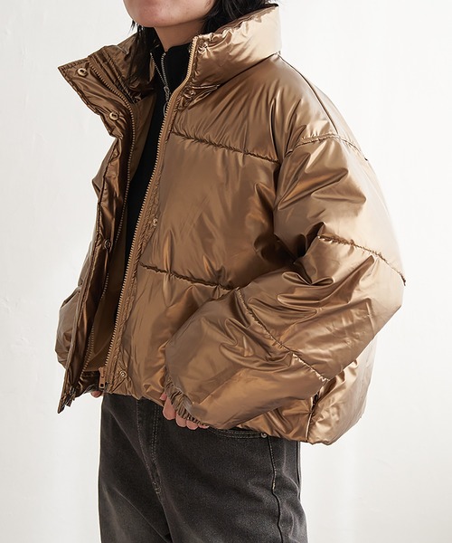 VENCEEXCHANGE（ヴァンスエクスチェンジ）の「メタリック中綿ショートジャケット（ダウンジャケット/コート・レディース・シルバー系/クリーム・FREE）」の16枚目の写真