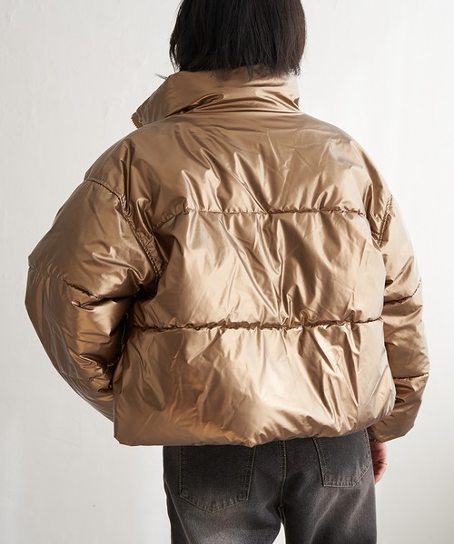 VENCEEXCHANGE（ヴァンスエクスチェンジ）の「メタリック中綿ショートジャケット（ダウンジャケット/コート・レディース・シルバー系/クリーム・FREE）」の17枚目の写真