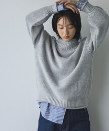 ウールミックスカノコハイネックニット