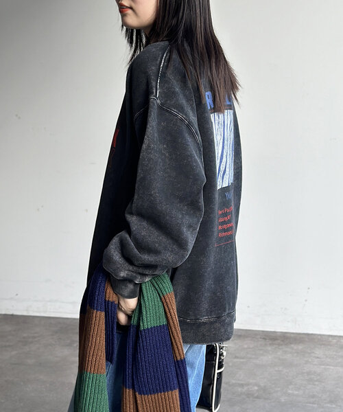 CPCM（シーピーシーエム）の「パウダー加工裏起毛スウェット（Tシャツ/カットソー・メンズ・グレー系その他2/ブラック系その他2/グレー系その他/ブラック/グレー/ブラック系その他・MEDIUM/LARGE）」の13枚目の写真