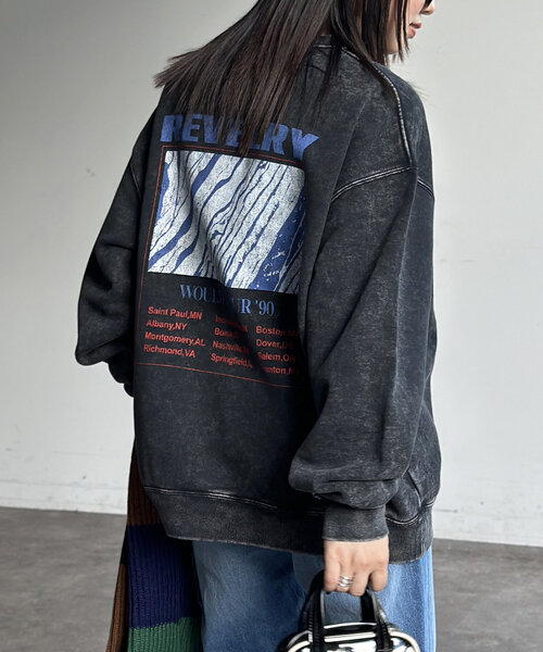 CPCM（シーピーシーエム）の「パウダー加工裏起毛スウェット（Tシャツ/カットソー・メンズ・グレー系その他2/ブラック系その他2/グレー系その他/ブラック/グレー/ブラック系その他・MEDIUM/LARGE）」の7枚目の写真