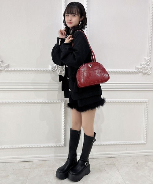 couture BY ROJITA（クチュールバイロジータ）の「ビジュリボンボストンバッグ（ボストンバッグ・レディース・レッド/アイボリー/ブラック・FREE）」の7枚目の写真