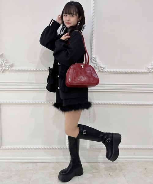 couture BY ROJITA（クチュールバイロジータ）の「ビジュリボンボストンバッグ（ボストンバッグ・レディース・レッド/アイボリー/ブラック・FREE）」の15枚目の写真