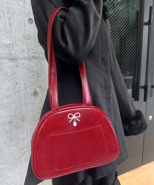 couture BY ROJITA（クチュールバイロジータ）の「ビジュリボンボストンバッグ（ボストンバッグ・レディース・レッド/アイボリー/ブラック・FREE）」の14枚目の写真