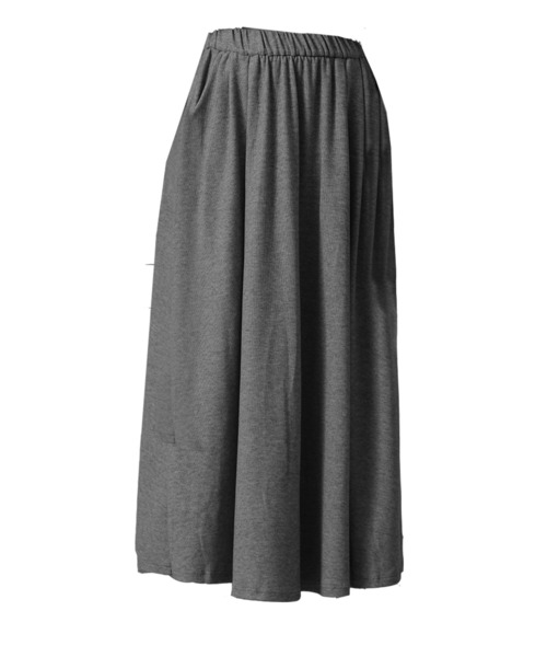 DAY CLOSET(デイ クローゼット)の「【ウエスト全周ゴム】スウェットライク フレア スムース ニット スカート レディース(スカート・レディース・ブラック/ベージュ/グレー・M/S/L)」の12枚目の写真