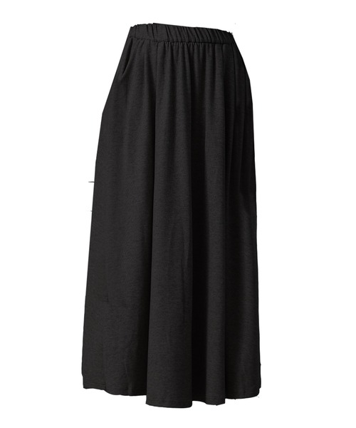 DAY CLOSET(デイ クローゼット)の「【ウエスト全周ゴム】スウェットライク フレア スムース ニット スカート レディース(スカート・レディース・ブラック/ベージュ/グレー・M/S/L)」の8枚目の写真
