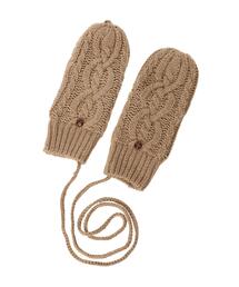 Samansa Mos2 | ストラップ付ニットミトン(手袋)