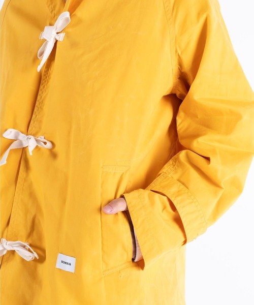 BEDWIN & THE HEARTBREAKERS(ベドウィン アンド ザ ハートブレイカーズ)の「SHORT LENGTH COAT "GENE"(ステンカラーコート・メンズ・ネイビー/イエロー・X-LARGE/LARGE/MEDIUM)」の9枚目の写真