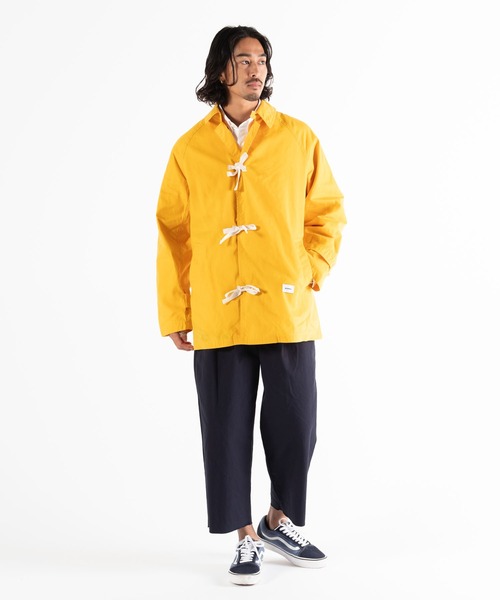 BEDWIN & THE HEARTBREAKERS(ベドウィン アンド ザ ハートブレイカーズ)の「SHORT LENGTH COAT "GENE"(ステンカラーコート・メンズ・ネイビー/イエロー・X-LARGE/LARGE/MEDIUM)」の17枚目の写真