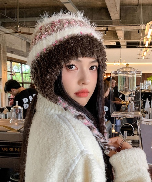 TINA JOJUN ストライプビーニー TINA:JOJUN ストライプニット帽