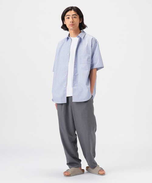 B:MING by BEAMS(ビーミングバイビームス)の「<ビジカジ対応> 速乾 防しわ ポリエステル ブロード ハーフスリーブ シャツ(シャツ/ブラウス・メンズ・ブルー/サックスブルー・S/M/L/XL)」の8枚目の写真