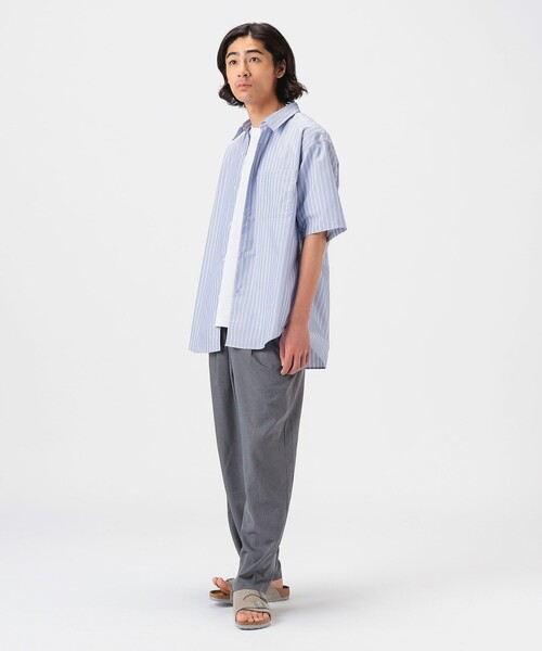 B:MING by BEAMS(ビーミングバイビームス)の「<ビジカジ対応> 速乾 防しわ ポリエステル ブロード ハーフスリーブ シャツ(シャツ/ブラウス・メンズ・ブルー/サックスブルー・S/M/L/XL)」の9枚目の写真