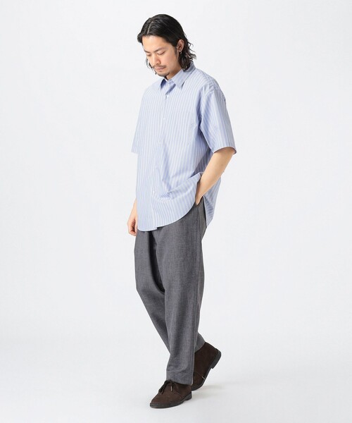 B:MING by BEAMS(ビーミングバイビームス)の「<ビジカジ対応> 速乾 防しわ ポリエステル ブロード ハーフスリーブ シャツ(シャツ/ブラウス・メンズ・ブルー/サックスブルー・S/M/L/XL)」の11枚目の写真
