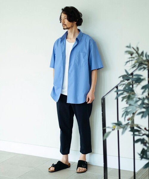 B:MING by BEAMS(ビーミングバイビームス)の「<ビジカジ対応> 速乾 防しわ ポリエステル ブロード ハーフスリーブ シャツ(シャツ/ブラウス・メンズ・ブルー/サックスブルー・S/M/L/XL)」の15枚目の写真