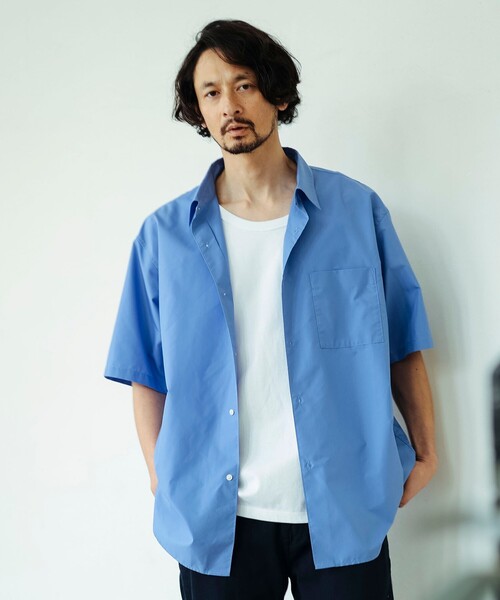 B:MING by BEAMS(ビーミングバイビームス)の「<ビジカジ対応> 速乾 防しわ ポリエステル ブロード ハーフスリーブ シャツ(シャツ/ブラウス・メンズ・ブルー/サックスブルー・S/M/L/XL)」の17枚目の写真