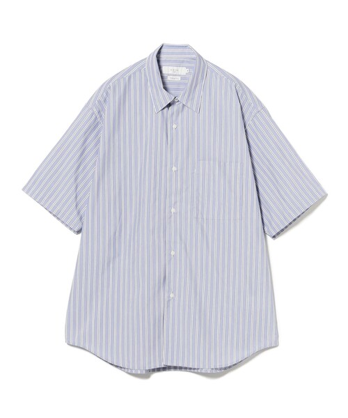 B:MING by BEAMS(ビーミングバイビームス)の「<ビジカジ対応> 速乾 防しわ ポリエステル ブロード ハーフスリーブ シャツ(シャツ/ブラウス・メンズ・ブルー/サックスブルー・S/M/L/XL)」の4枚目の写真