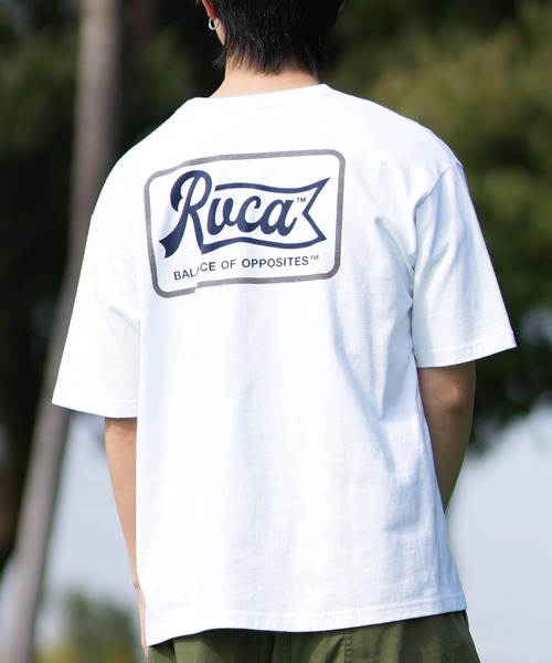 RVCA(ルーカ)の「RVCA/ルーカ 半袖Tシャツ バックプリント BF041-253(Tシャツ/カットソー・メンズ・ホワイト/ブラック/サファリグリーン・L/M/S)」の2枚目の写真