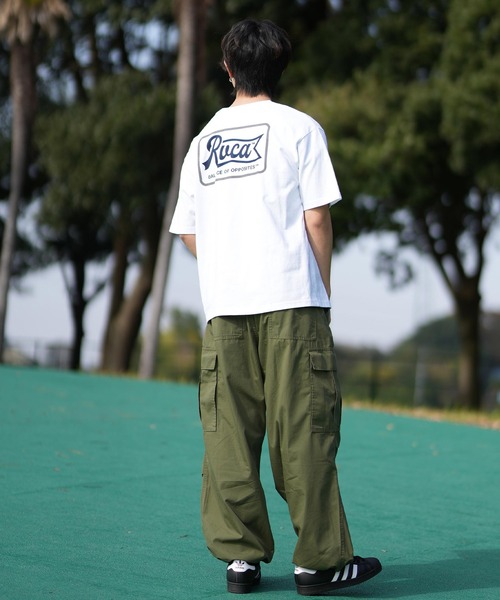 RVCA(ルーカ)の「RVCA/ルーカ 半袖Tシャツ バックプリント BF041-253(Tシャツ/カットソー・メンズ・ホワイト/ブラック/サファリグリーン・L/M/S)」の10枚目の写真