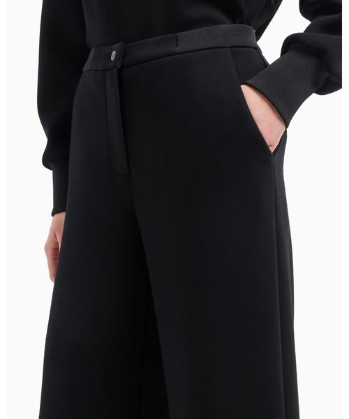EMPORIO ARMANI（エンポリオアルマーニ）の「【エンポリオ アルマーニ】ワイドレッグパンツ スキューバファブリック（その他パンツ・レディース・ブラック・X-SMALL/SMALL/MEDIUM/LARGE）」の3枚目の写真